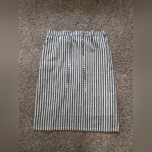 The Main Street Exchange Stripe Linen Skirt